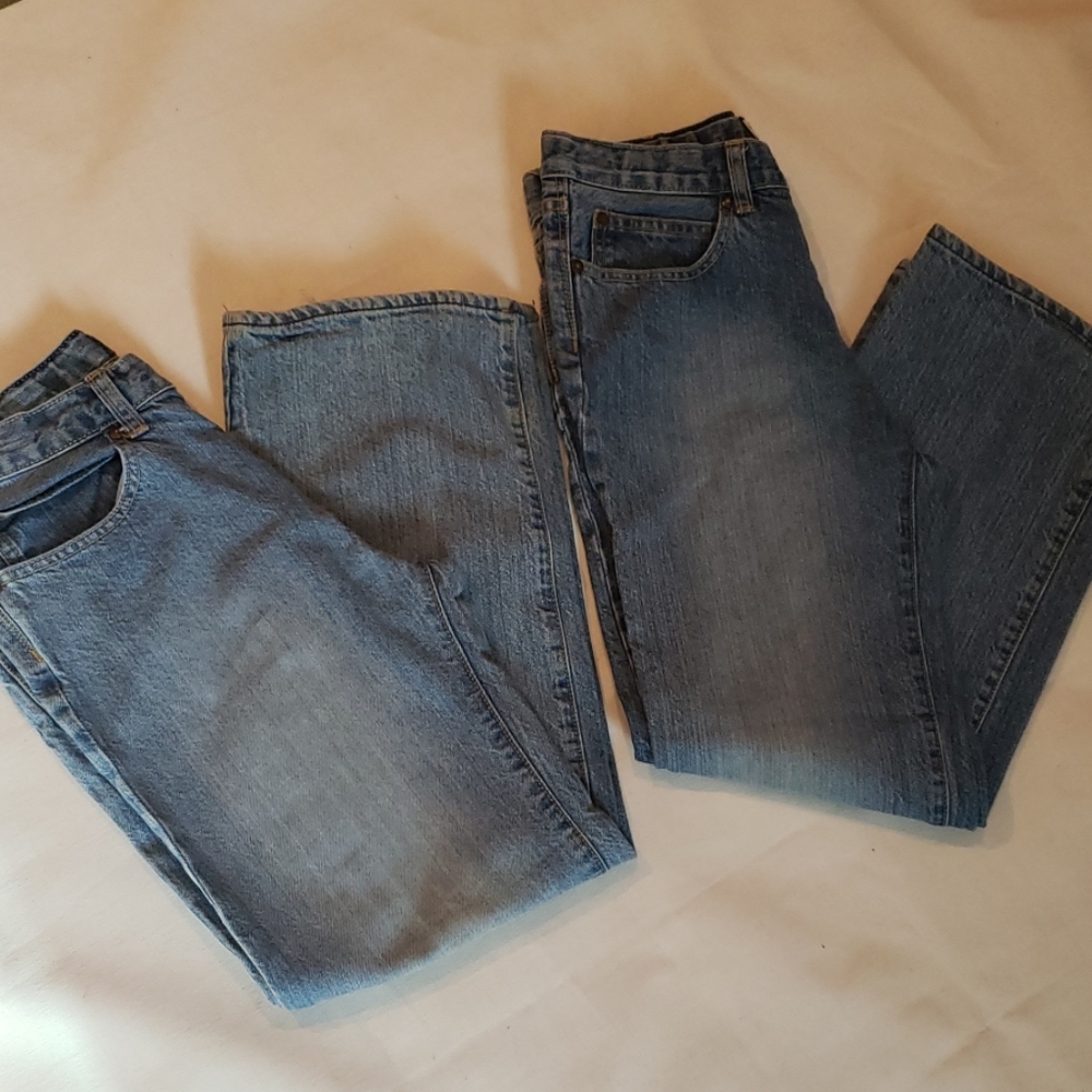 2 pair Oshkosh B'gosh Boys Jeans sz 12 Husky